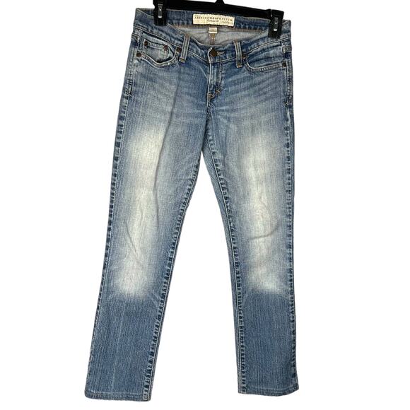 ABERCROMBIE & FITCH Erin Perfect Stretch Retro Slim Jeans 2 Short Retro Western - Picture 2 of 8